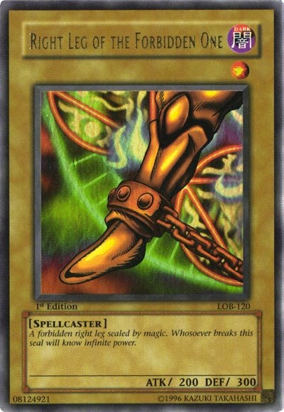 Right Leg of the Forbidden One [LOB-120] Ultra Rare | North Game Den