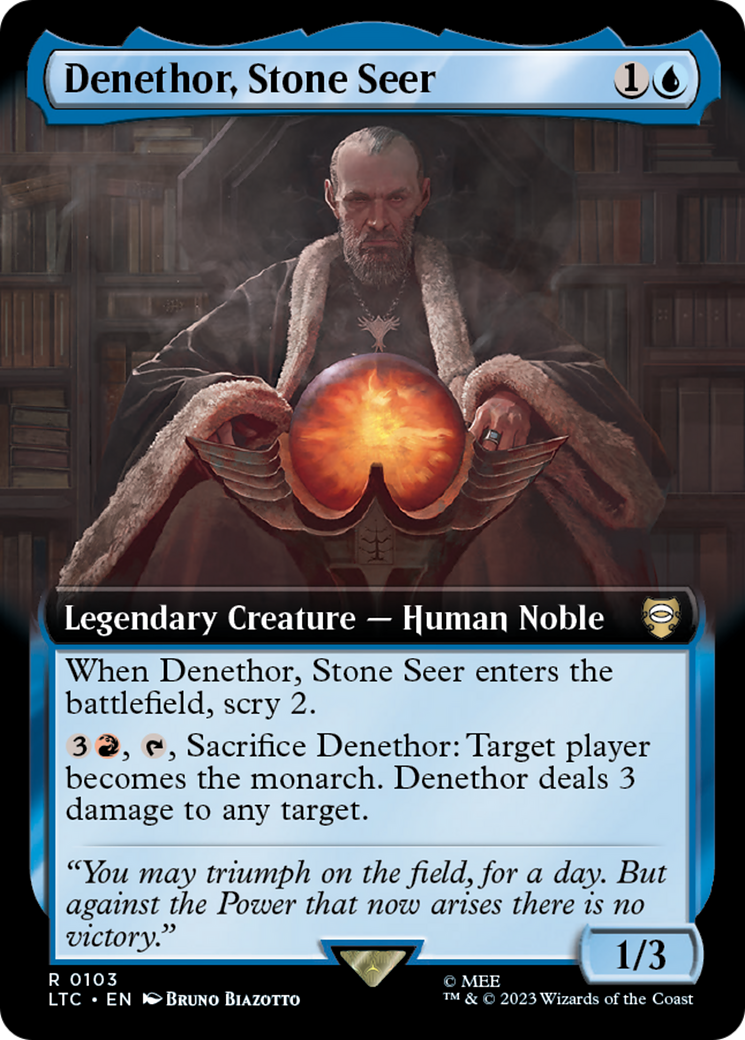 Denethor, Stone Seer (Extended Art) [The Lord of the Rings: Tales of Middle-Earth Commander] | North Game Den