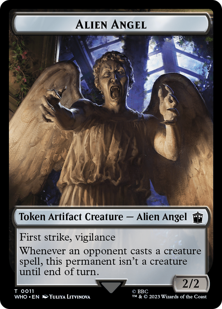 Alien Angel // Food (0027) Double-Sided Token [Doctor Who Tokens] | North Game Den