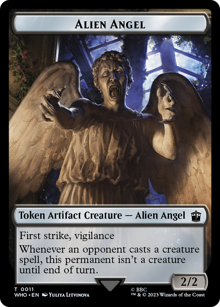 Alien Angel // Mark of the Rani Double-Sided Token [Doctor Who Tokens] | North Game Den