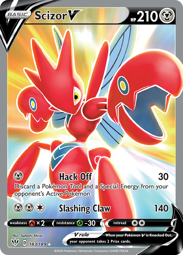 Scizor V (183/189) [Sword & Shield: Darkness Ablaze] | North Game Den