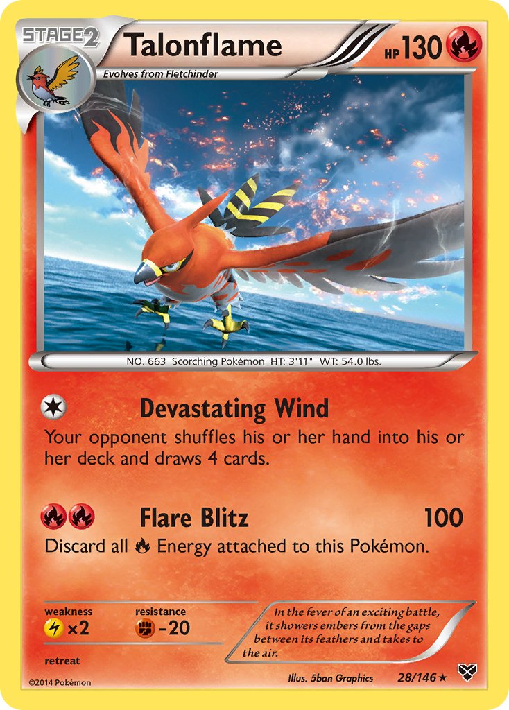 Talonflame (28/146) (Cosmos Holo) (Blister Exclusive) [XY: Base Set] | North Game Den