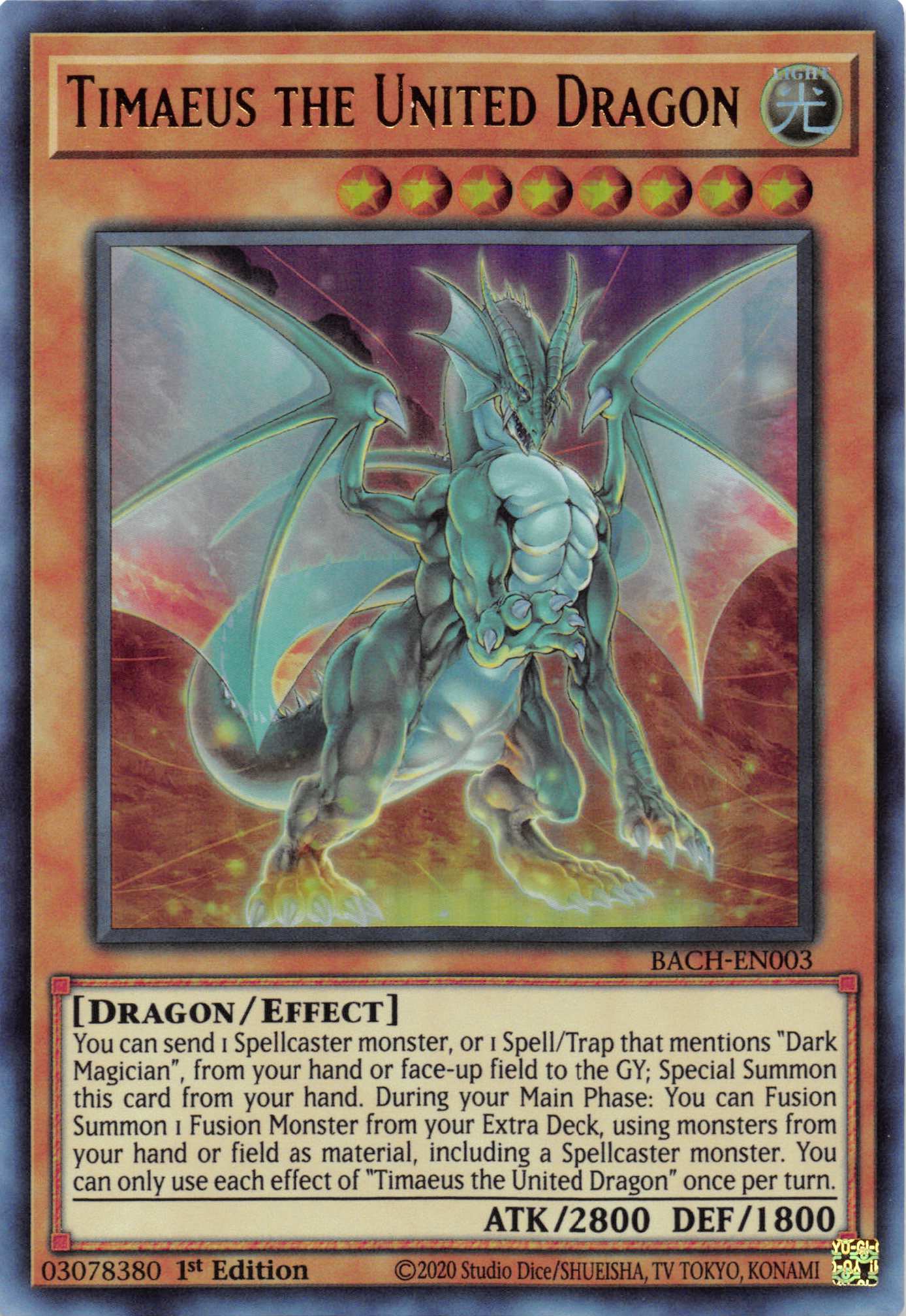 Timaeus the United Dragon [BACH-EN003] Ultra Rare | North Game Den