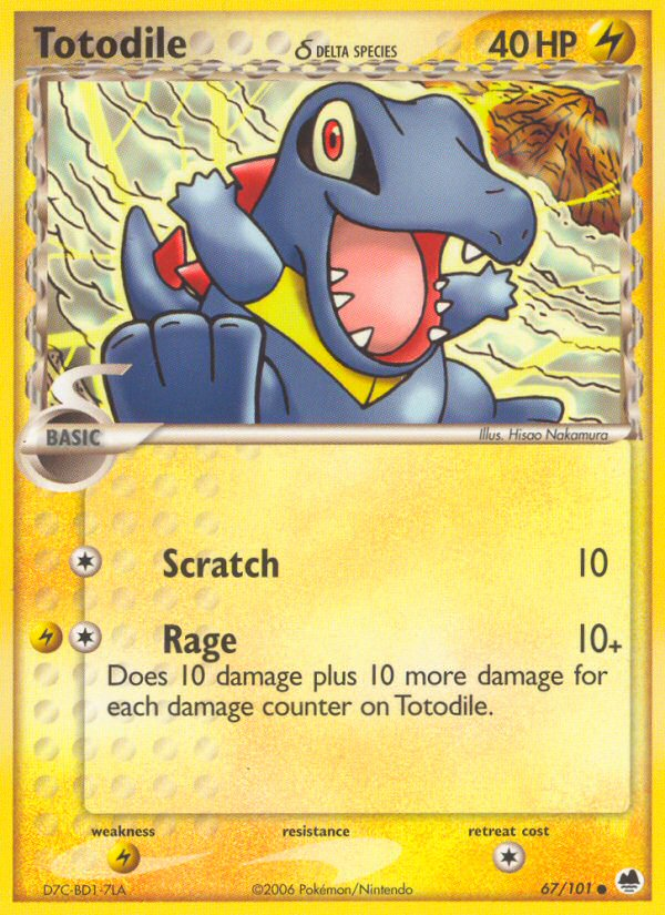 Totodile (67/101) (Delta Species) [EX: Dragon Frontiers] | North Game Den