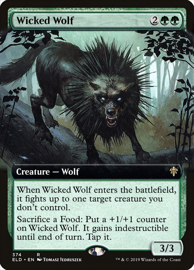 Wicked Wolf (Extended Art) [Throne of Eldraine] | North Game Den