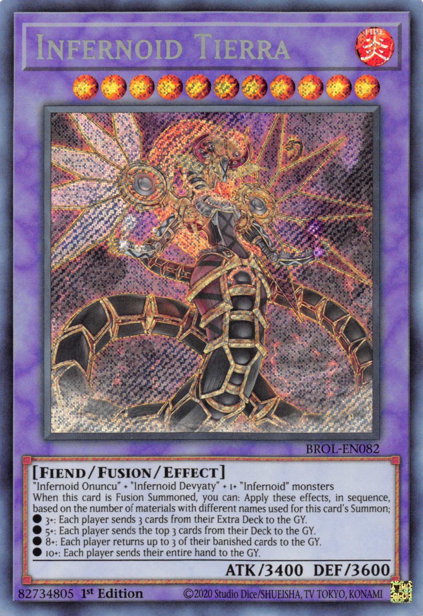 Infernoid Tierra [BROL-EN082] Secret Rare | North Game Den