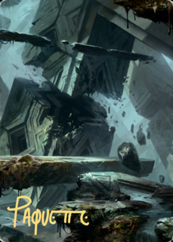 Swamp 3 Art Card (Gold-Stamped Signature) [Zendikar Rising Art Series] | North Game Den