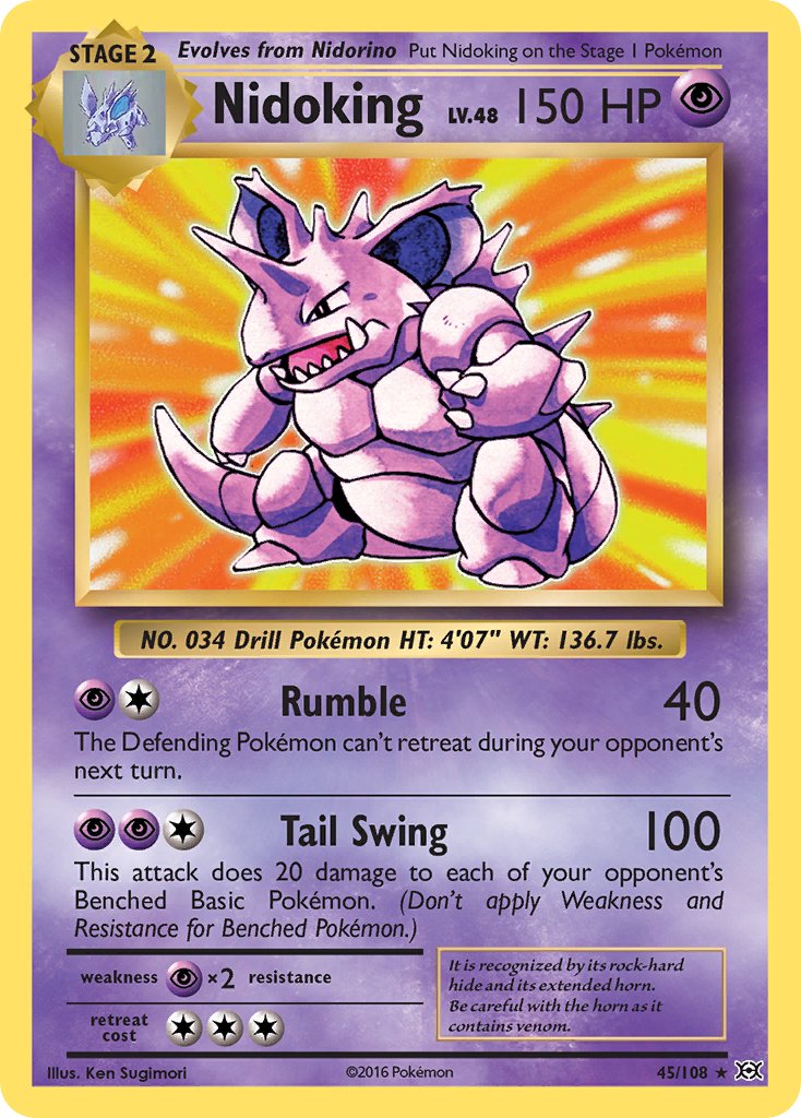 Nidoking (45/108) (Theme Deck Exclusive) [XY: Evolutions] | North Game Den