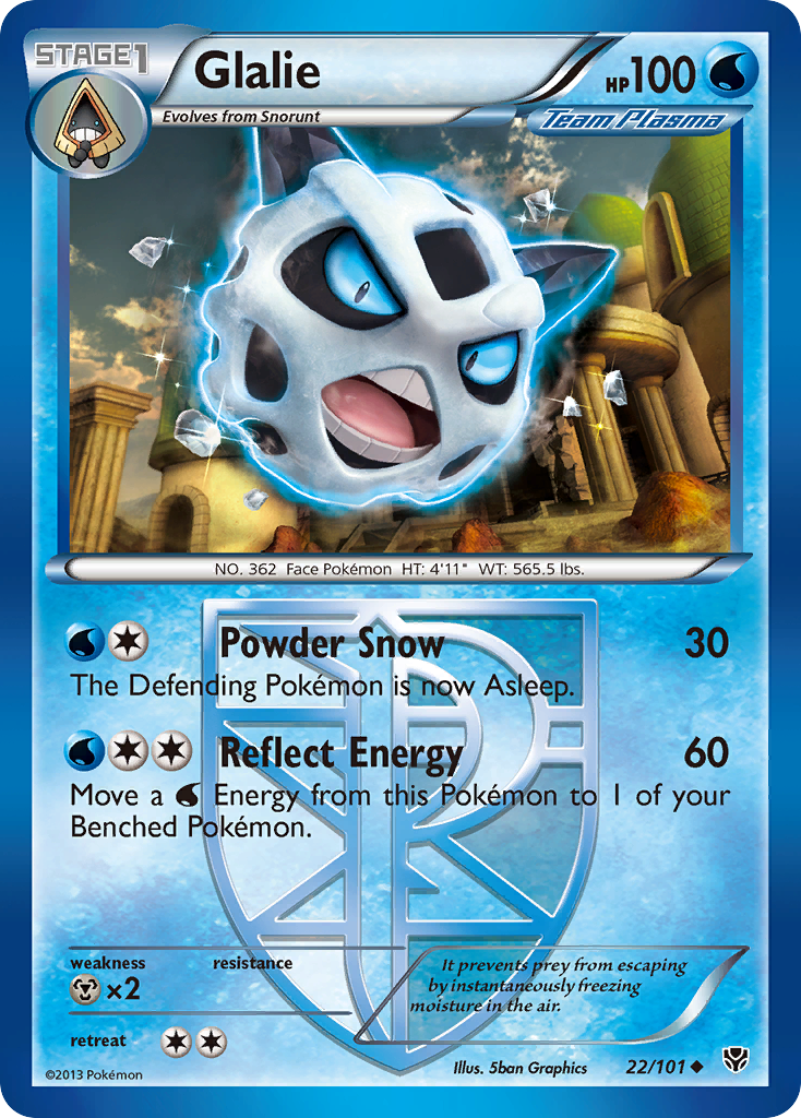 Glalie (22/101) [Black & White: Plasma Blast] | North Game Den