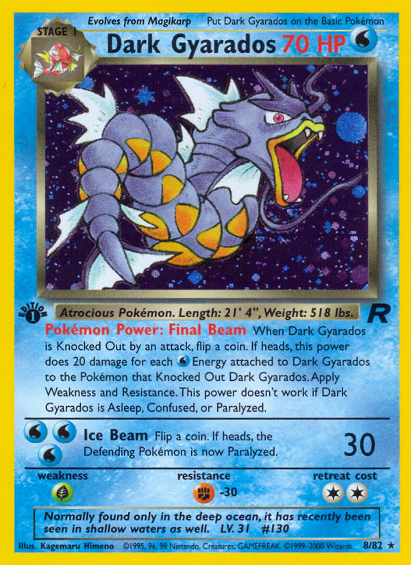 Dark Gyarados (8/82) [Team Rocket 1st Edition] | North Game Den