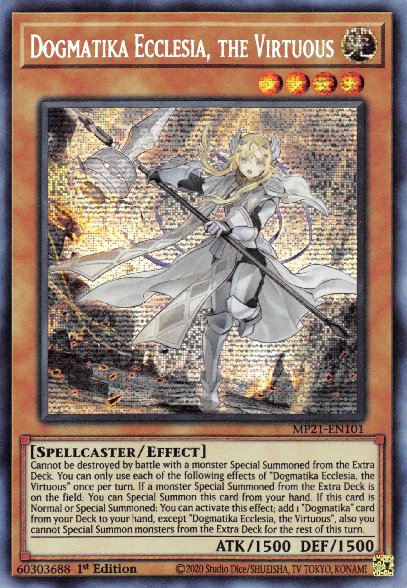 Dogmatika Ecclesia, the Virtuous [MP21-EN101] Prismatic Secret Rare | North Game Den