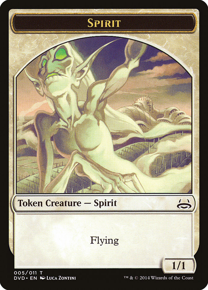 Spirit Token (Divine vs. Demonic) [Duel Decks Anthology Tokens] | North Game Den