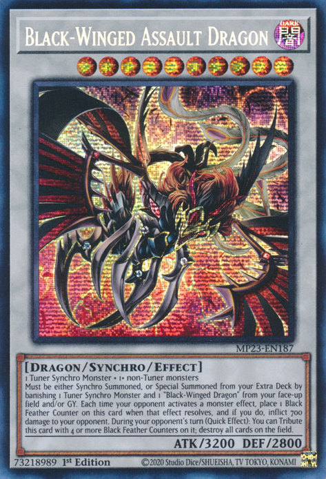 Black-Winged Assault Dragon [MP23-EN187] Prismatic Secret Rare | North Game Den