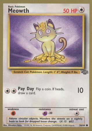 Meowth (56/64) (Gold Bordered Promo) [Jungle Unlimited] | North Game Den