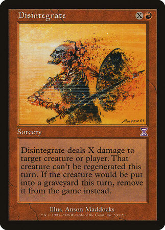 Disintegrate [Time Spiral Timeshifted] | North Game Den