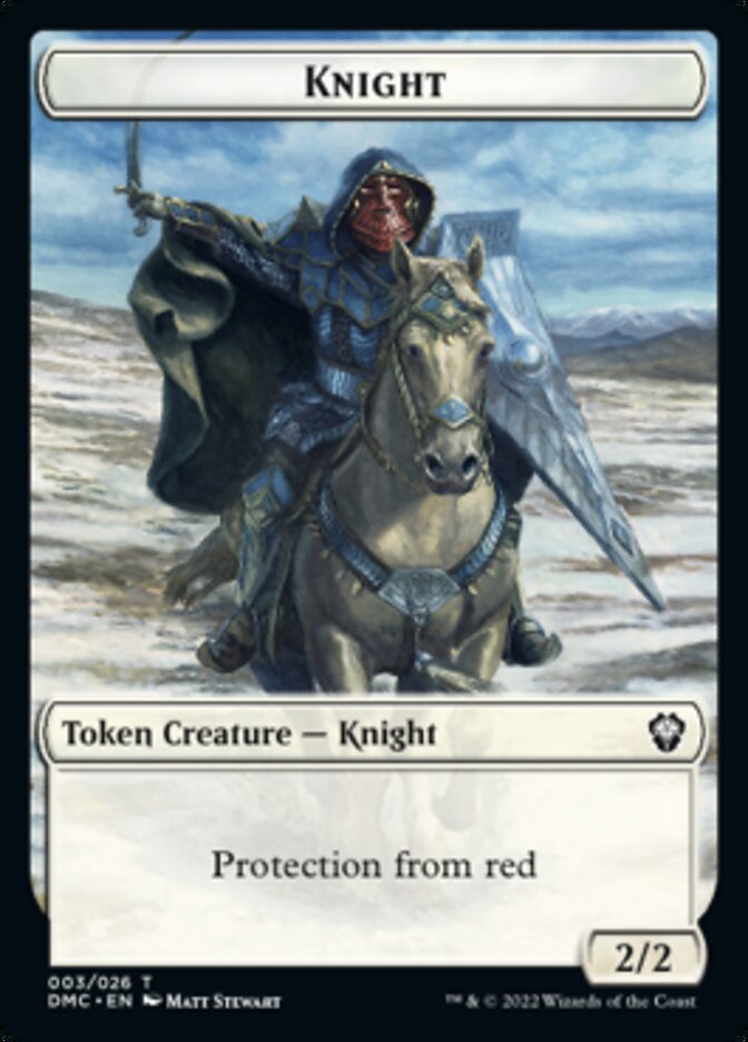 Soldier // Knight Double-sided Token [Dominaria United Tokens] | North Game Den