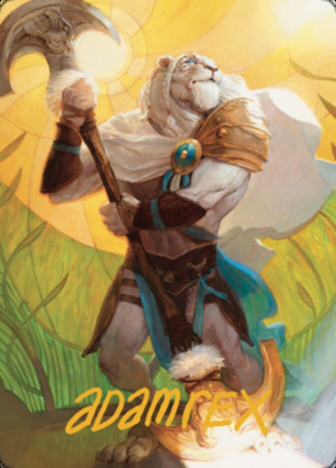 Ajani, Sleeper Agent Art Card (Gold-Stamped Signature) [Dominaria United Art Series] | North Game Den