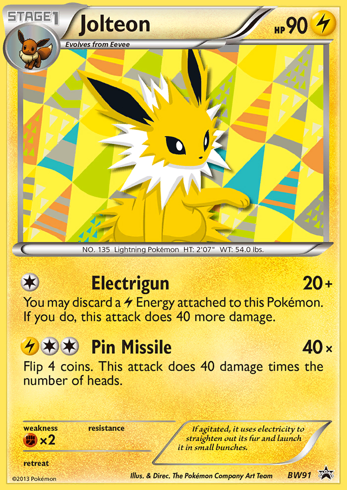 Jolteon (BW91) [Black & White: Black Star Promos] | North Game Den