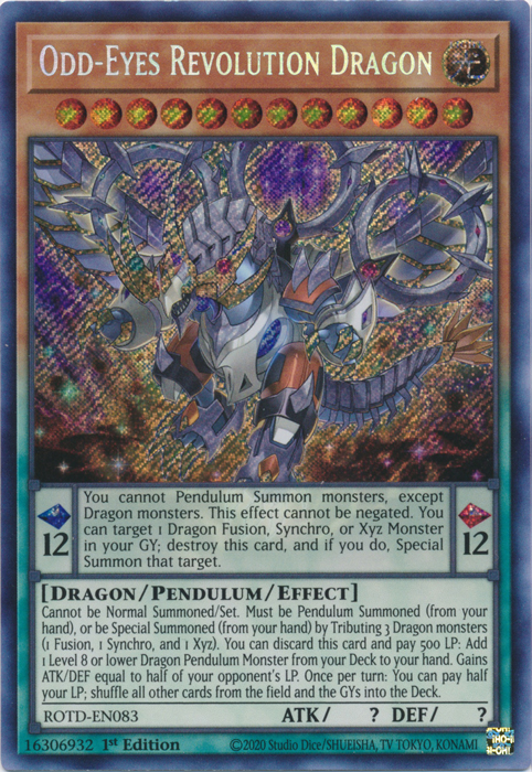 Odd-Eyes Revolution Dragon [ROTD-EN083] Secret Rare | North Game Den