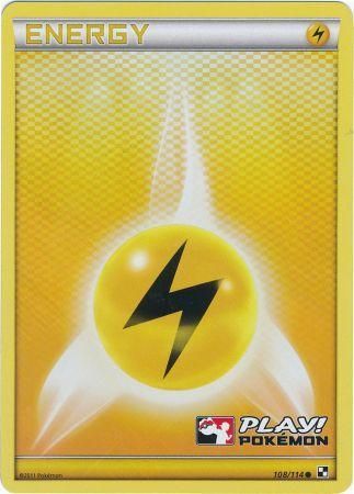Lightning Energy (108/114) (Play Pokemon Promo) [Black & White: Base Set] | North Game Den