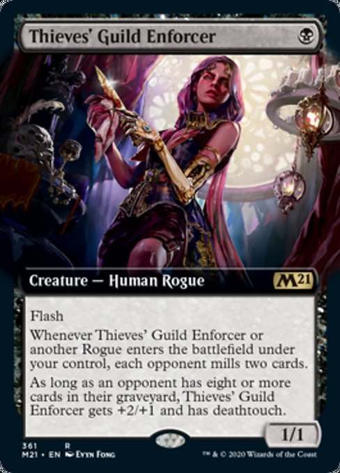 Thieves' Guild Enforcer (Extended Art) [Core Set 2021] | North Game Den