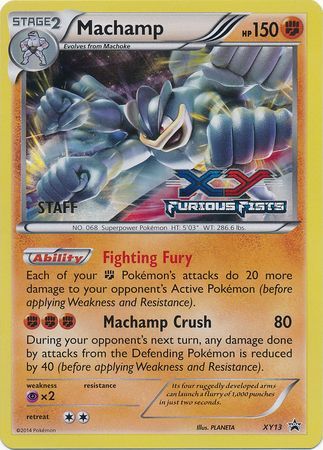 Machamp (XY13) (Staff) [XY: Black Star Promos] | North Game Den