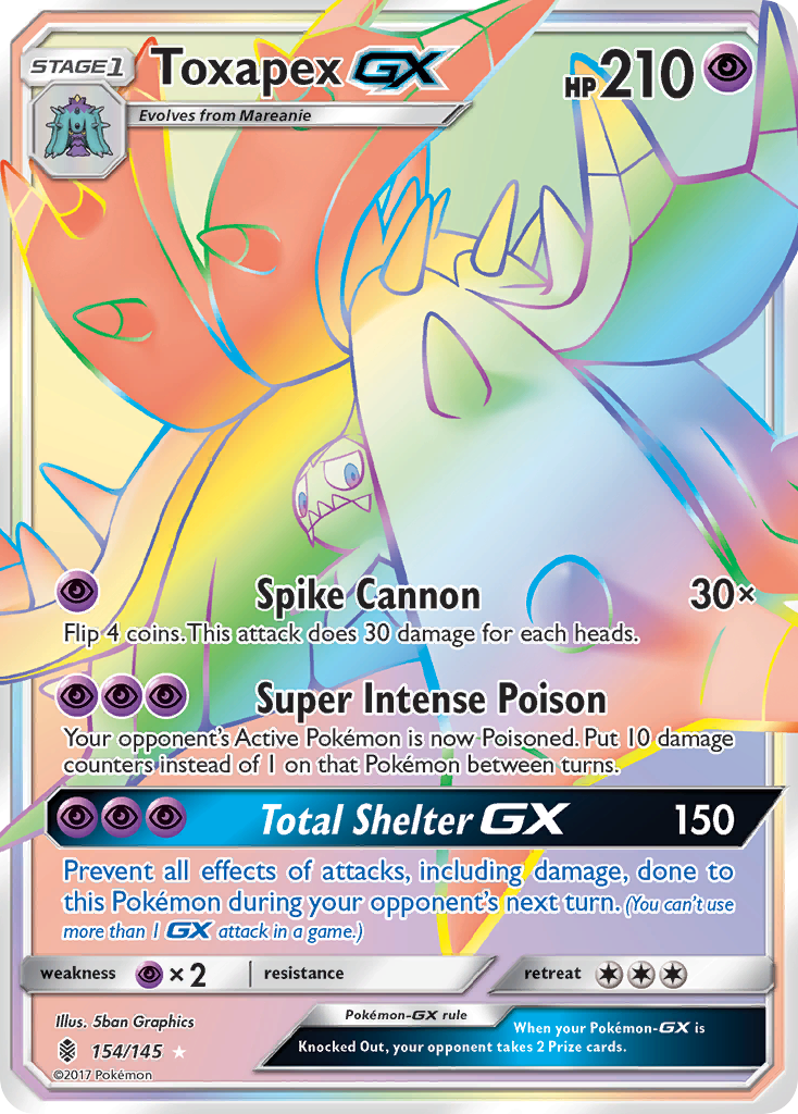 Toxapex GX (154/145) [Sun & Moon: Guardians Rising] | North Game Den