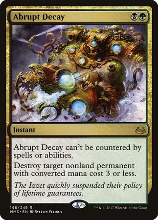 Abrupt Decay [Modern Masters 2017] | North Game Den