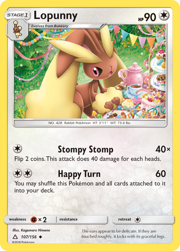 Lopunny (107/156) [Sun & Moon: Ultra Prism] | North Game Den