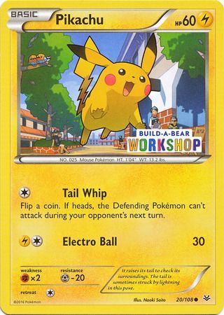 Pikachu (20/108) (Build A Bear Workshop Exclusive) [Miscellaneous Cards] | North Game Den