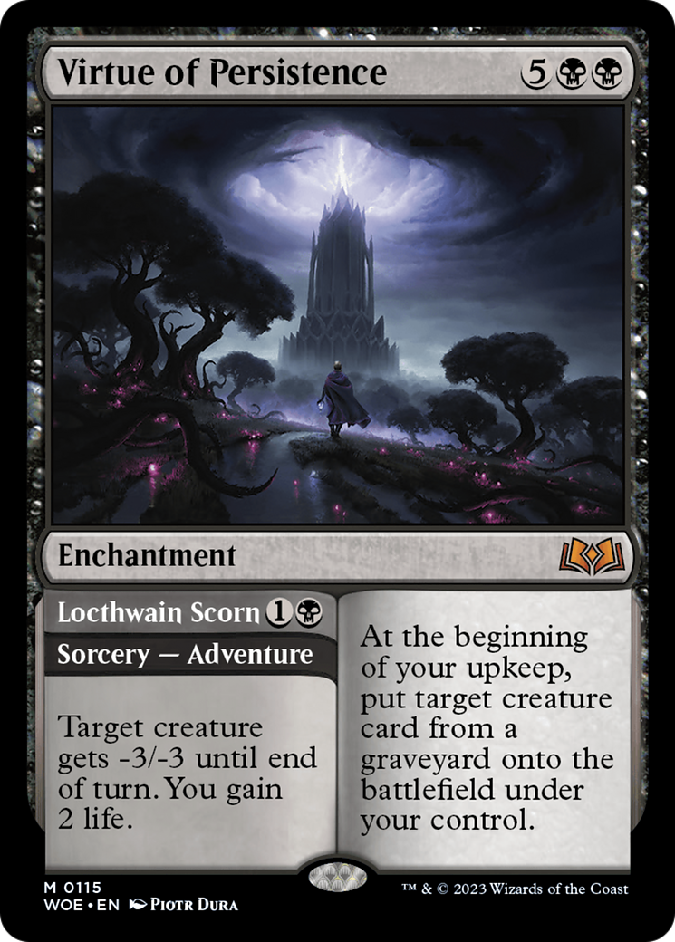 Virtue of Persistence // Locthwain Scorn [Wilds of Eldraine] | North Game Den