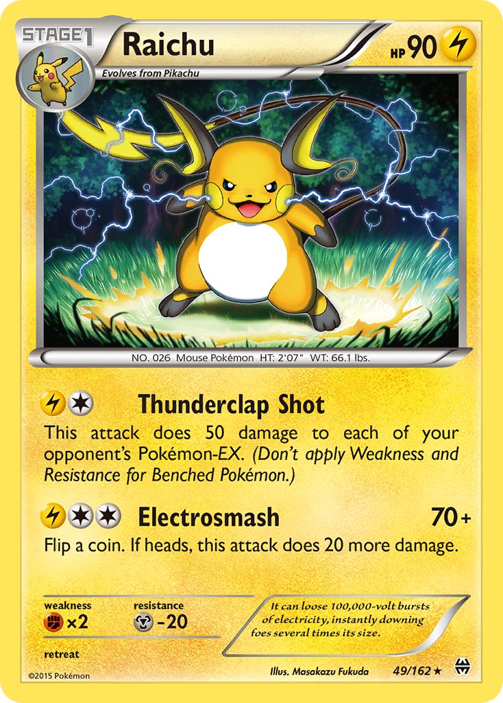 Raichu (49/162) (Theme Deck Exclusive) [XY: BREAKthrough] | North Game Den