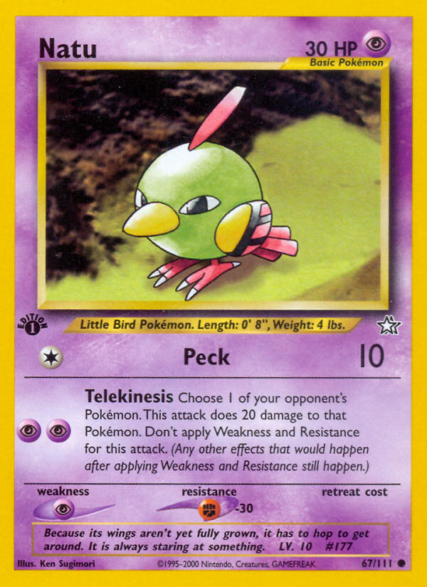 Natu (67/111) [Neo Genesis 1st Edition] | North Game Den