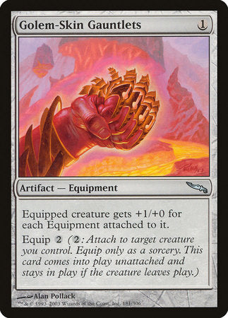 Golem-Skin Gauntlets [Mirrodin] | North Game Den