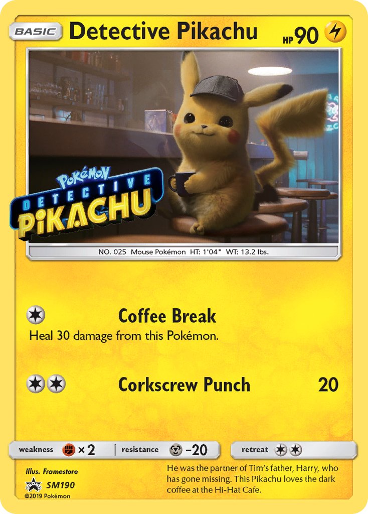 Detective Pikachu (SM190) (Stamped) [Sun & Moon: Black Star Promos] | North Game Den