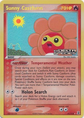 Sunny Castform (31/113) (Stamped) [EX: Delta Species] | North Game Den