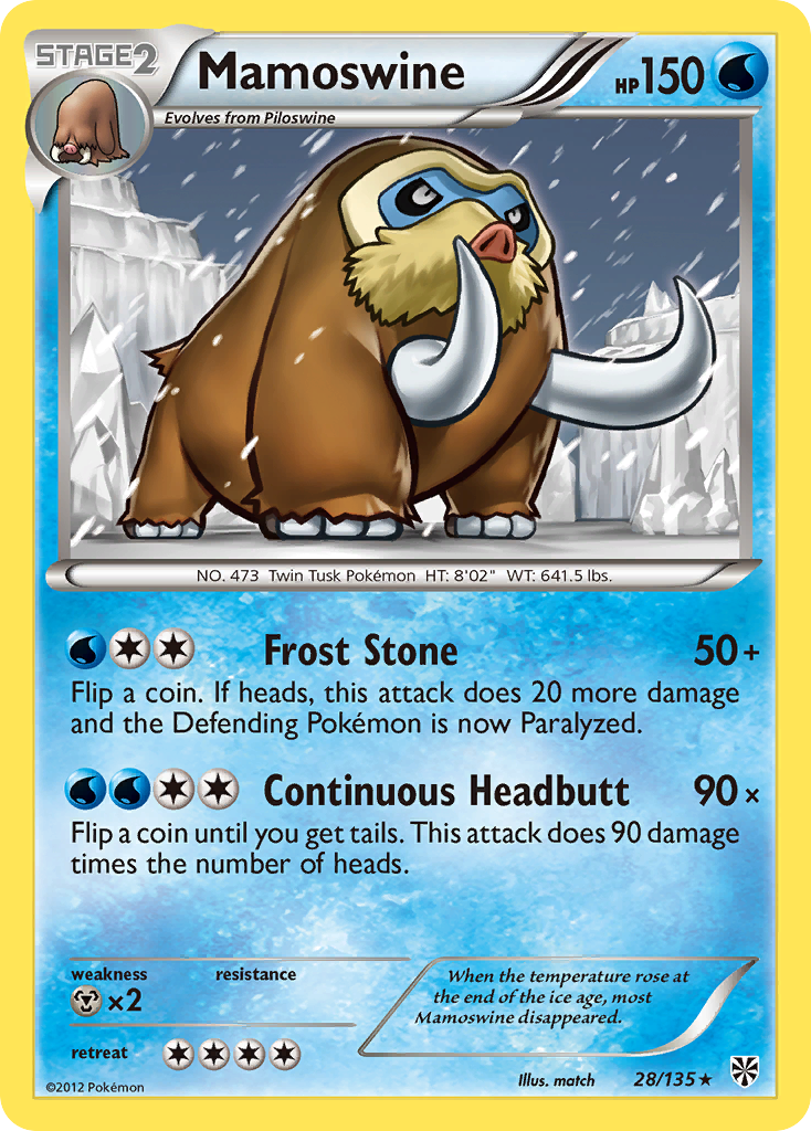 Mamoswine (28/135) [Black & White: Plasma Storm] | North Game Den