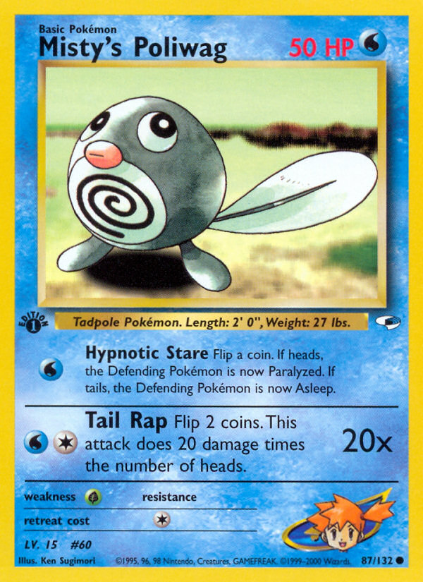Misty's Poliwag (87/132) [Gym Heroes 1st Edition] | North Game Den