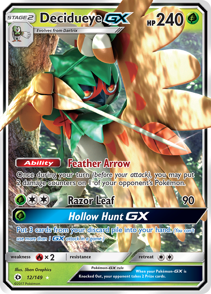 Decidueye GX (12/149) [Sun & Moon: Base Set] | North Game Den