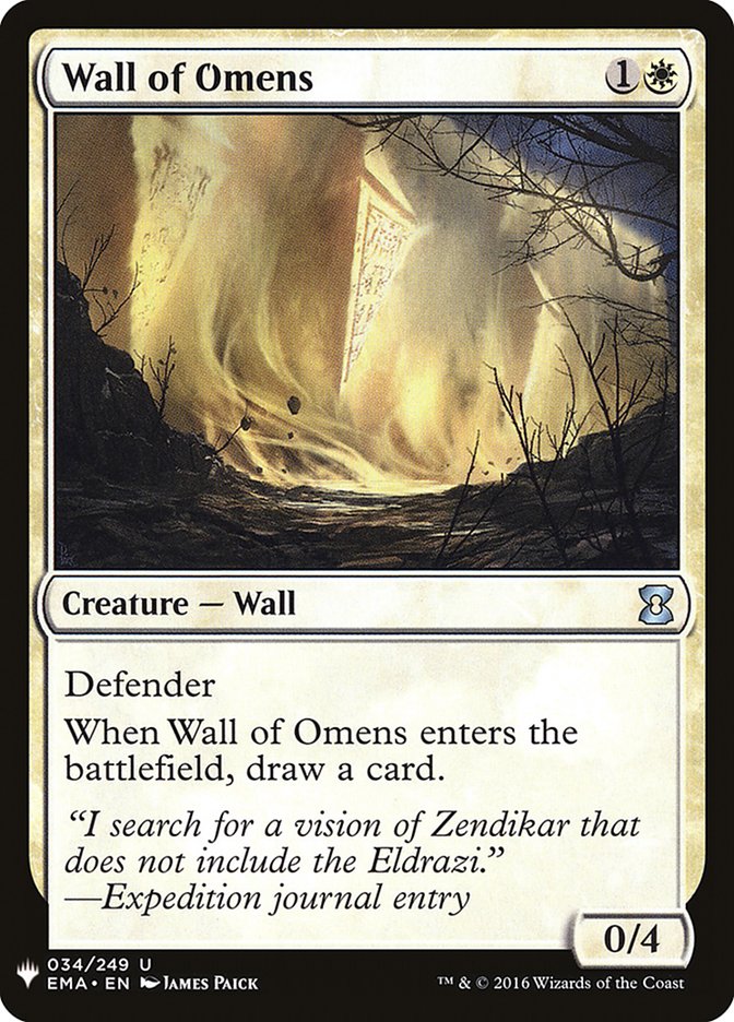 Wall of Omens [Mystery Booster] | North Game Den