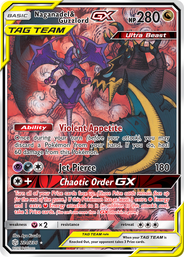 Naganadel & Guzzlord GX (224/236) [Sun & Moon: Cosmic Eclipse] | North Game Den