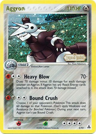 Aggron (2/92) (Stamped) [EX: Legend Maker] | North Game Den