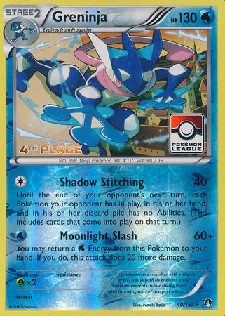 Greninja (40/122) (League Promo 4th Place) [XY: BREAKpoint] | North Game Den