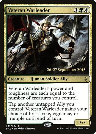 Veteran Warleader [Battle for Zendikar Promos] | North Game Den