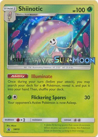 Shiinotic (SM10) (Staff Prerelease Promo) [Sun & Moon: Black Star Promos] | North Game Den