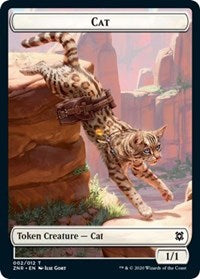 Cat // Plant Double-sided Token [Zendikar Rising Tokens] | North Game Den