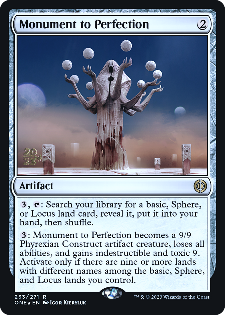 Monument to Perfection [Phyrexia: All Will Be One Prerelease Promos] | North Game Den