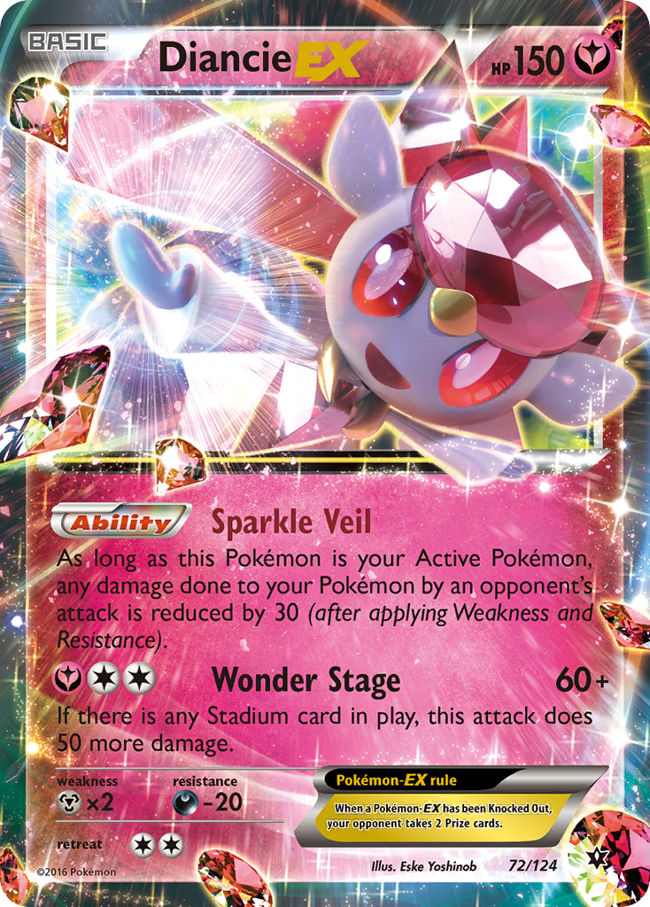 Diancie EX (72/124) [XY: Fates Collide] | North Game Den