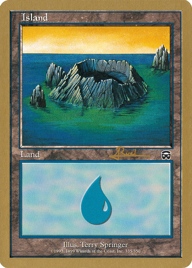Island (335) (Antoine Ruel) [World Championship Decks 2001] | North Game Den