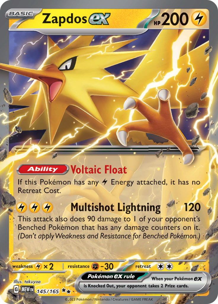 Zapdos ex (145/165) [Scarlet & Violet: 151] | North Game Den